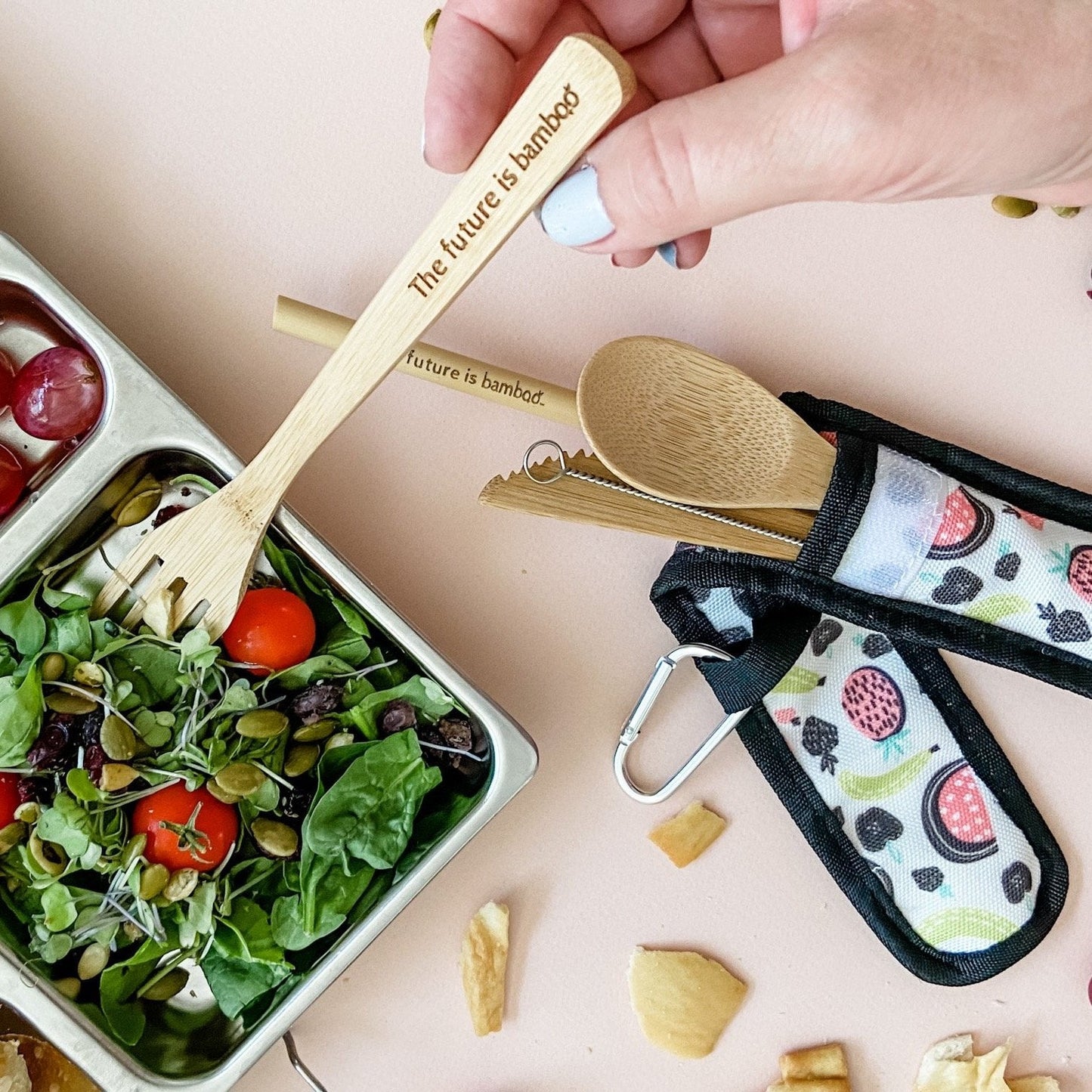 Bamboo Utensil Kit Summer Fruit - The Future is Bamboo