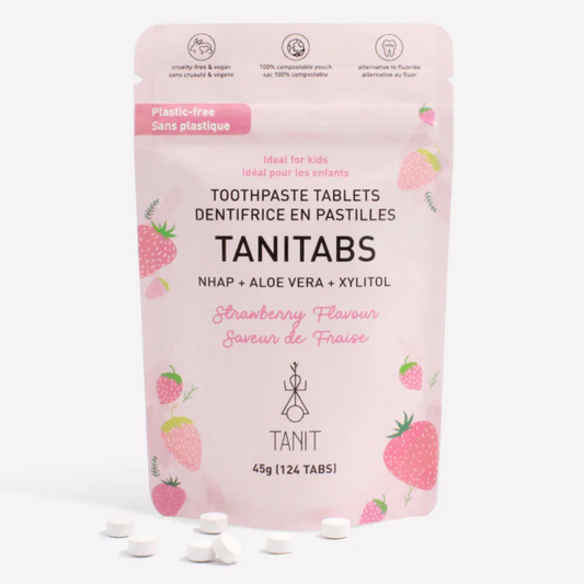 STRAWBERRY Whitening Toothpaste Tabs - 2 months supply - The Future is Bamboo 