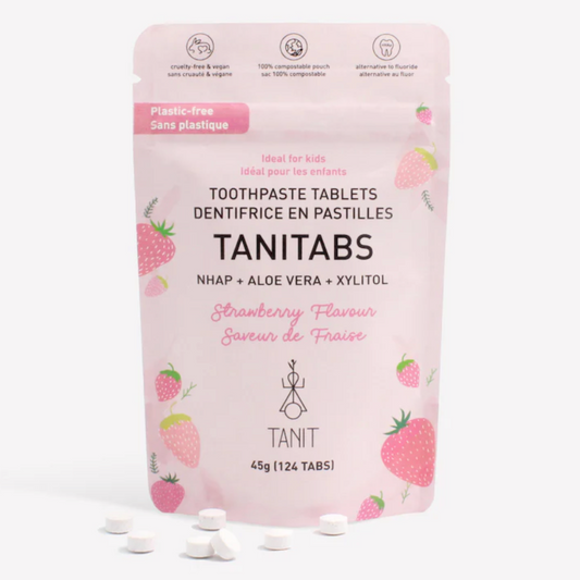 STRAWBERRY Whitening Toothpaste Tabs - 2 months supply - The Future is Bamboo