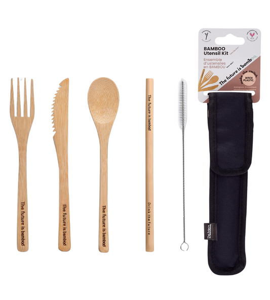 Bamboo Utensil Kit BLACK/NOIR - The Future is Bamboo