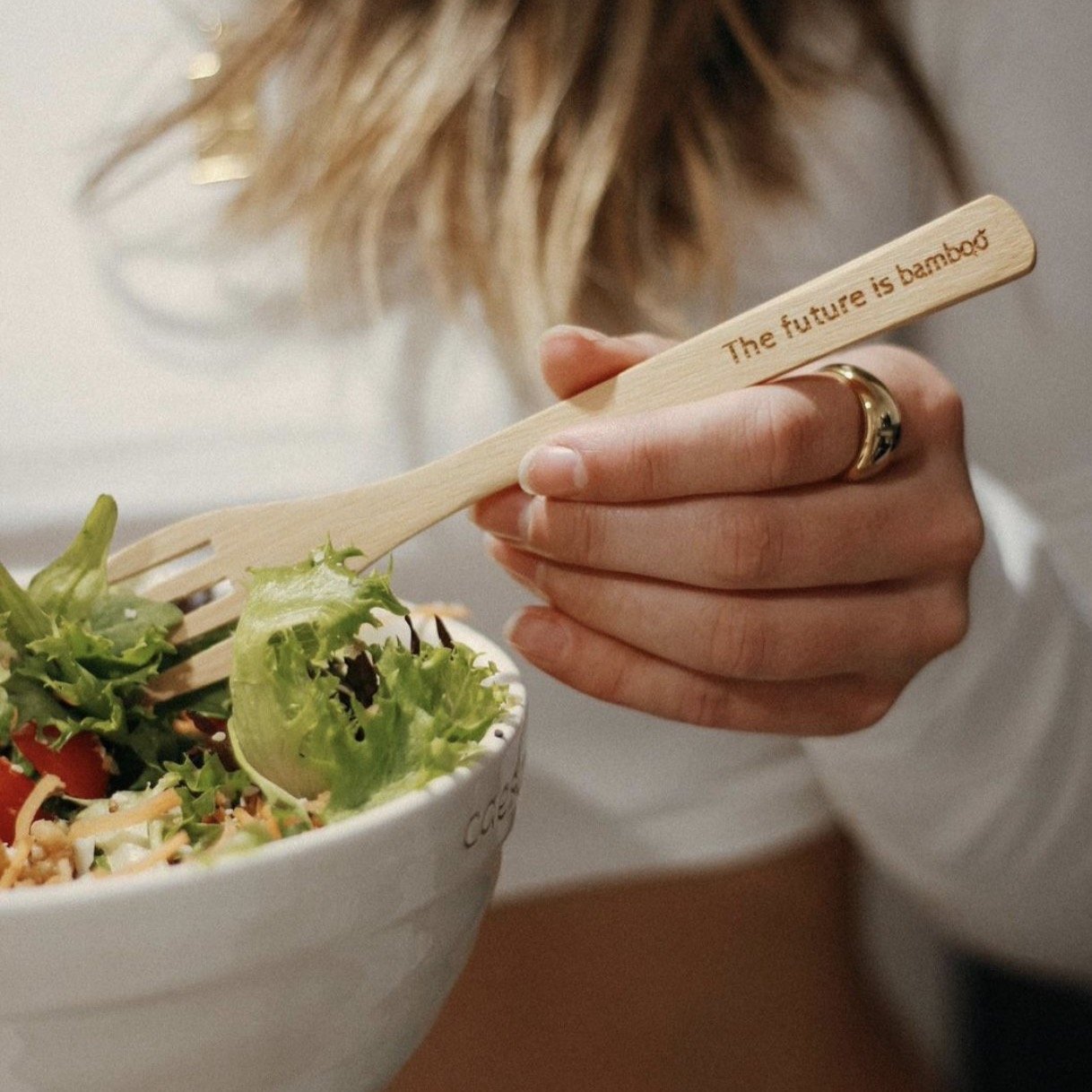 Bamboo Utensil Kit Pastel Alpaca - The Future is Bamboo