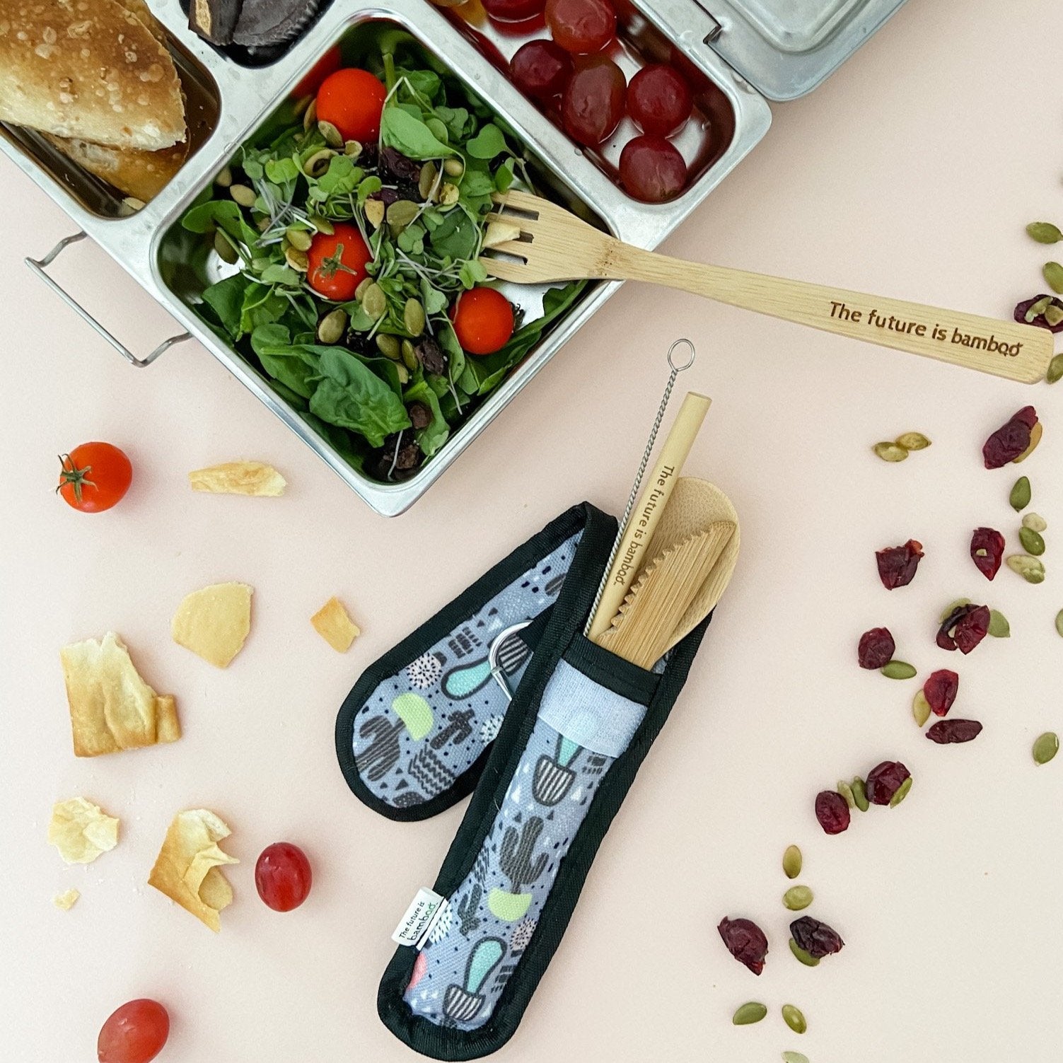 Bamboo Utensil Kit Cactus - The Future is Bamboo