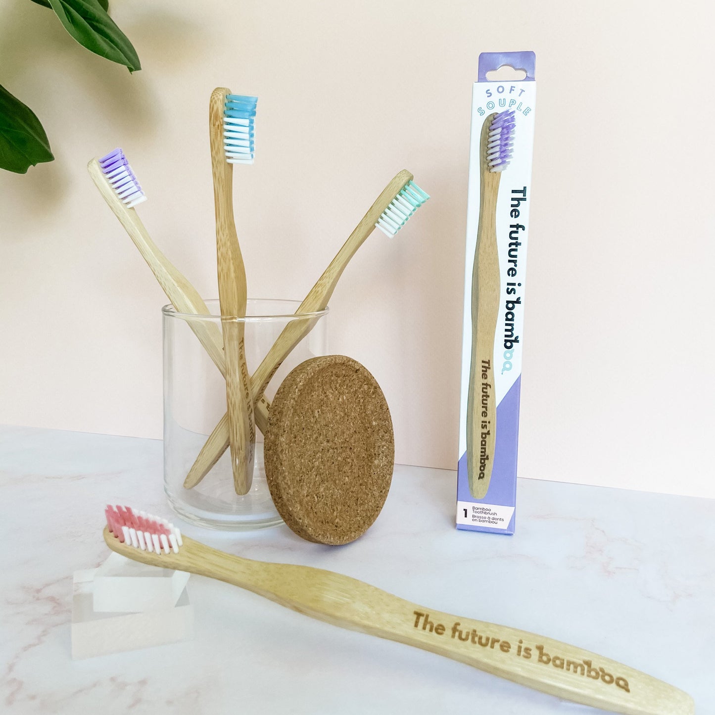 Adult Soft Bamboo Toothbrushes 4-Pack - The Future is Bamboo 