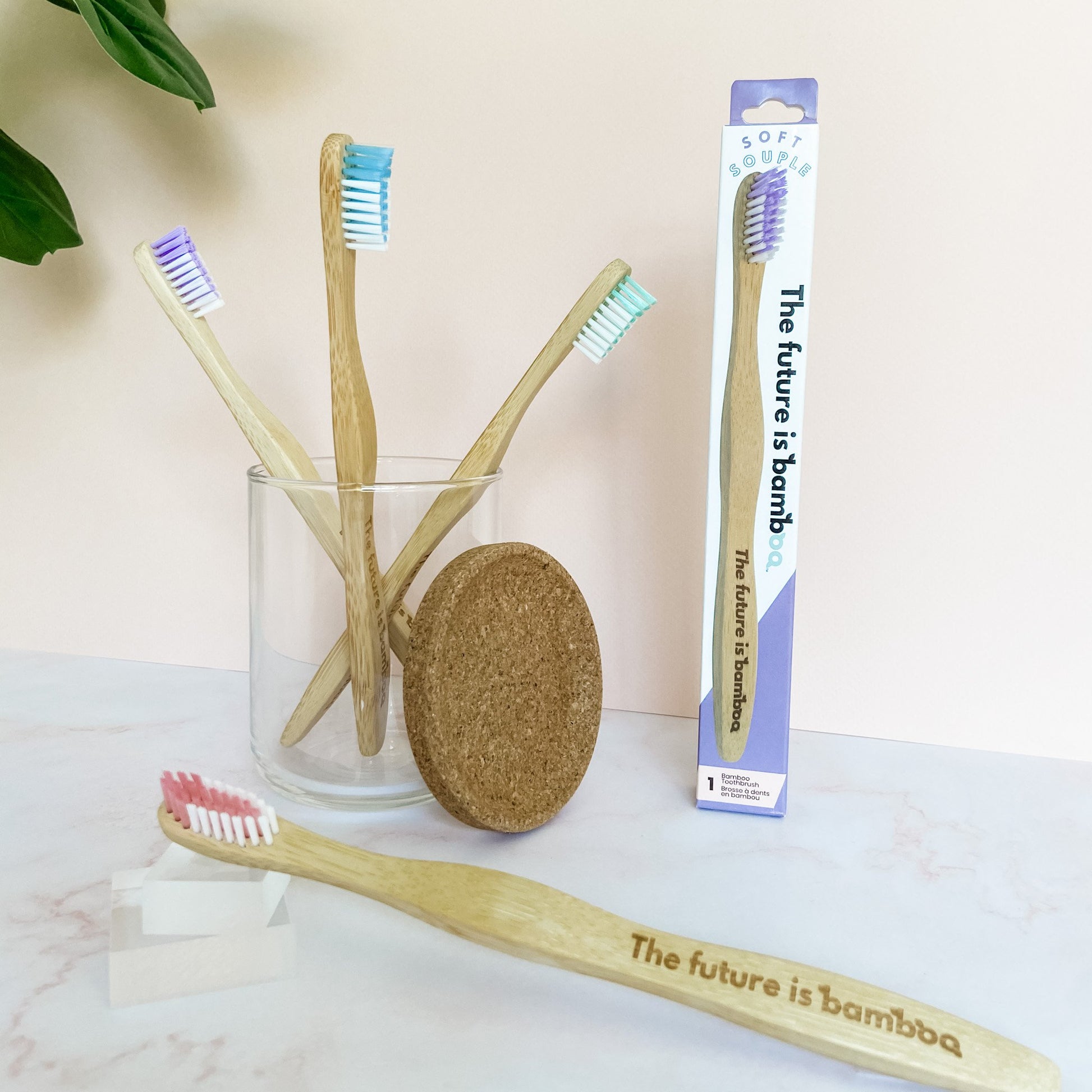 Adult Soft Bamboo Toothbrushes 4-Pack - The Future is Bamboo