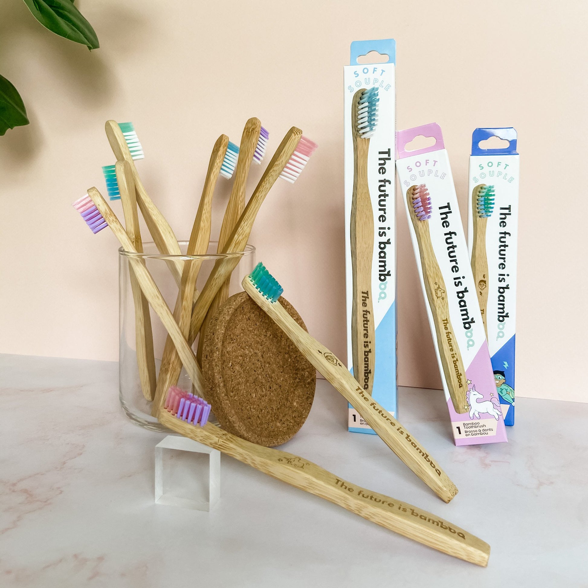 Adult Soft Bamboo Toothbrushes Family 8-Pack - The Future is Bamboo 