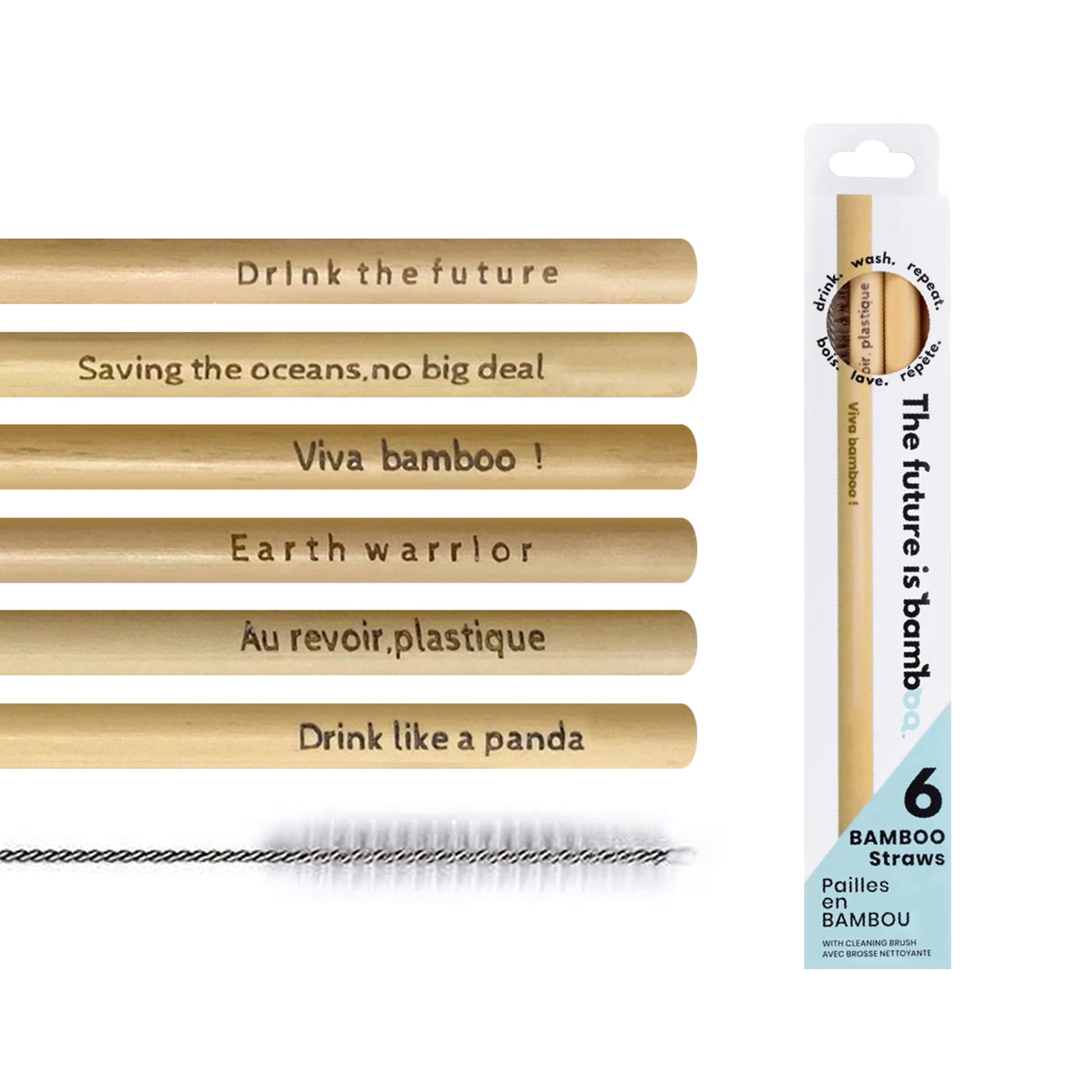 Bamboo Straws 6-Pack - The Future is Bamboo