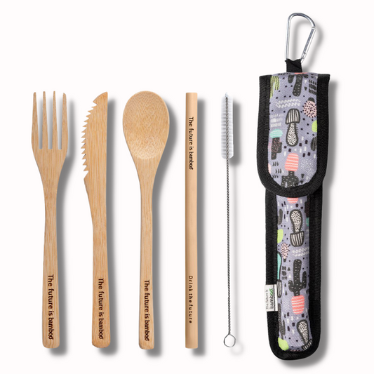 Bamboo Utensil Kit Cactus - The Future is Bamboo