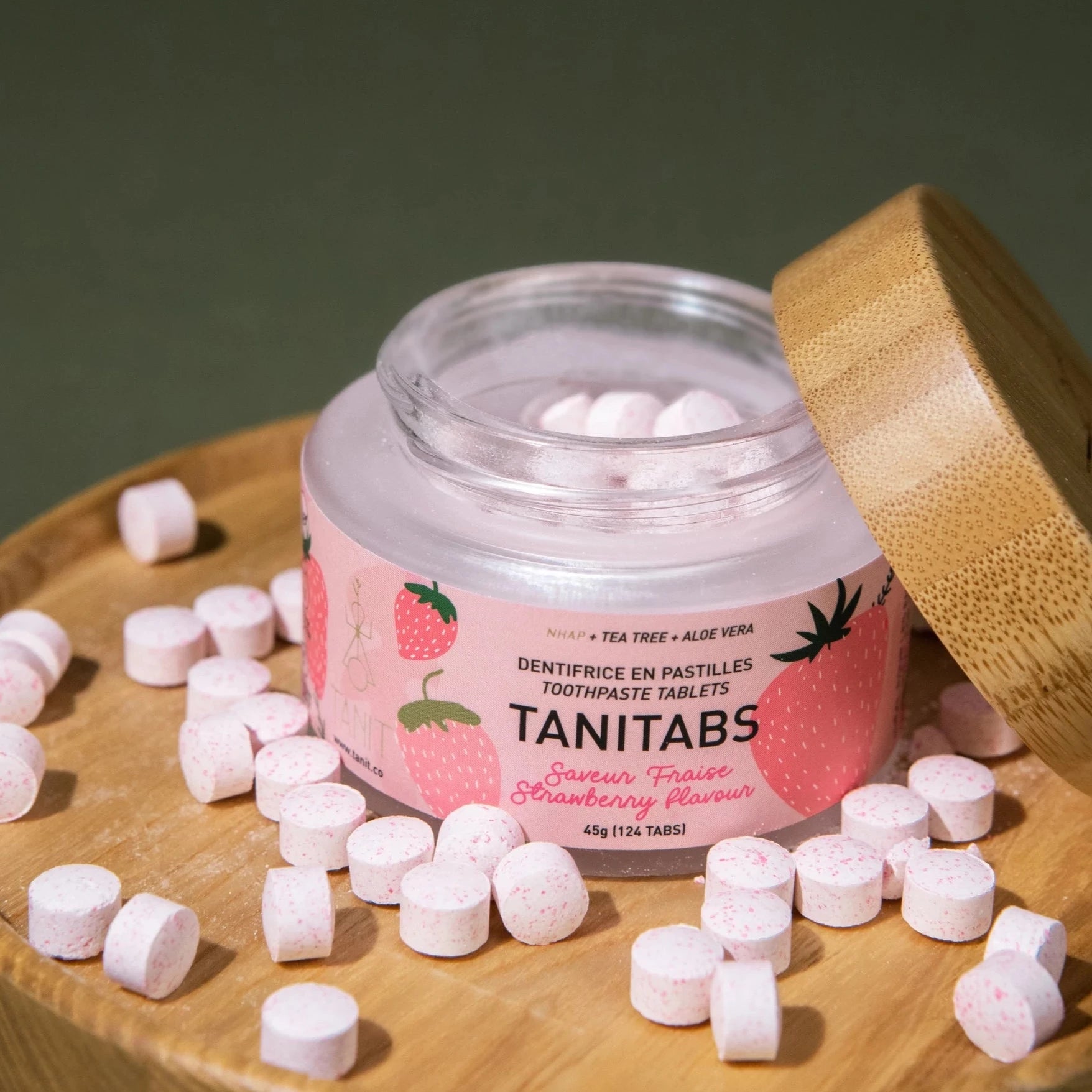 Strawberry Toothpaste Tablets - 2 month supply - The Future is Bamboo