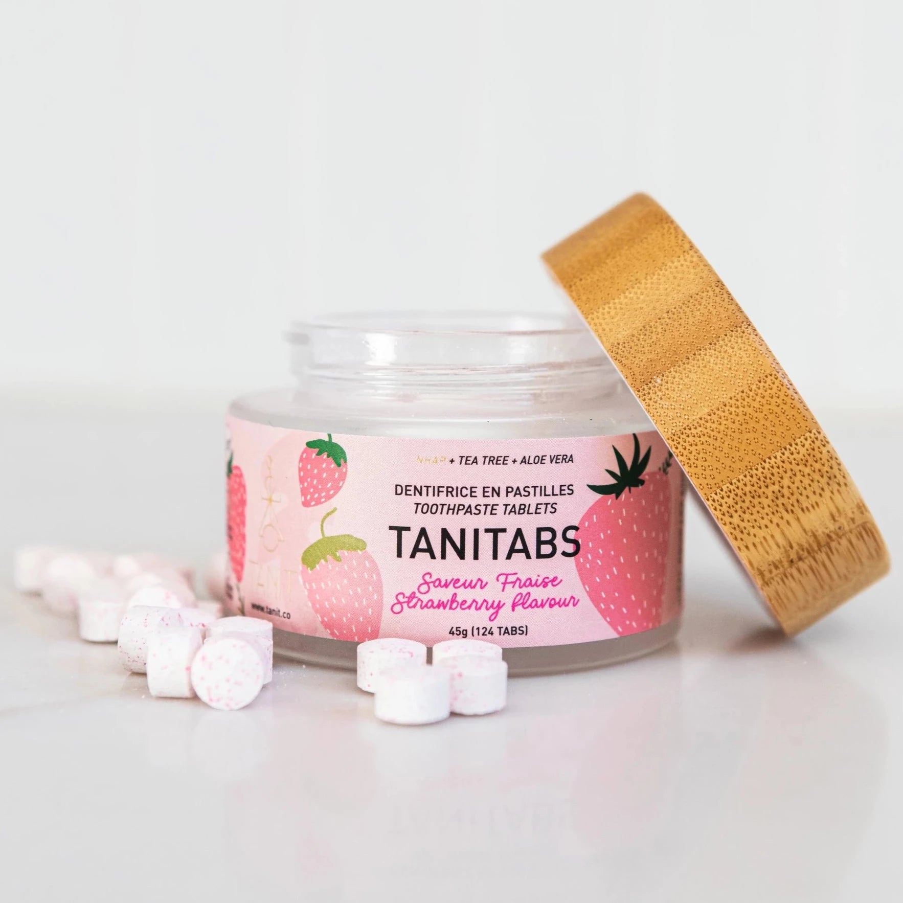 Strawberry Toothpaste Tablets - 2 month supply - The Future is Bamboo