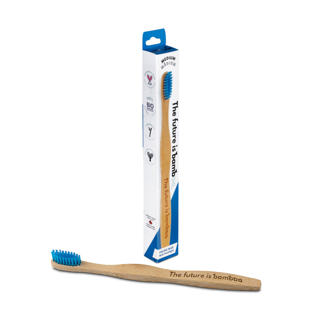 NEW! Adult MEDIUM Toothbrushes | 6-Pack - The Future is Bamboo 