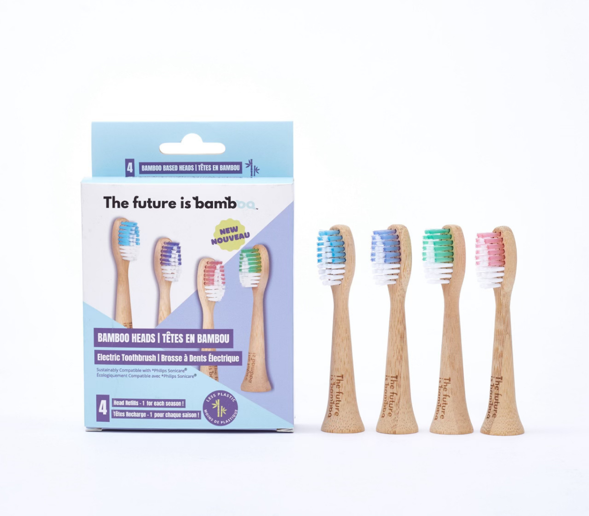 Bamboo Electric Toothbrush Heads | 4 pack - The Future is Bamboo 