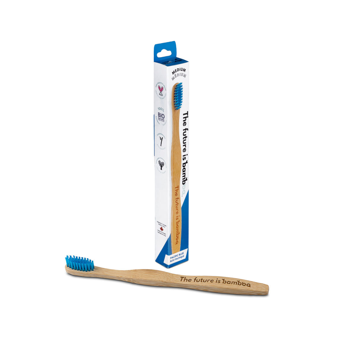 NEW! Adult MEDIUM Toothbrushes | 6-Pack - The Future is Bamboo 