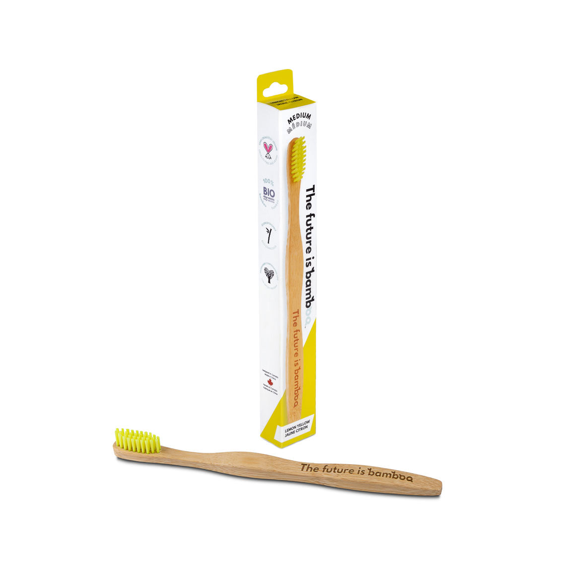 NEW! Adult MEDIUM Toothbrushes | 6-Pack - The Future is Bamboo 