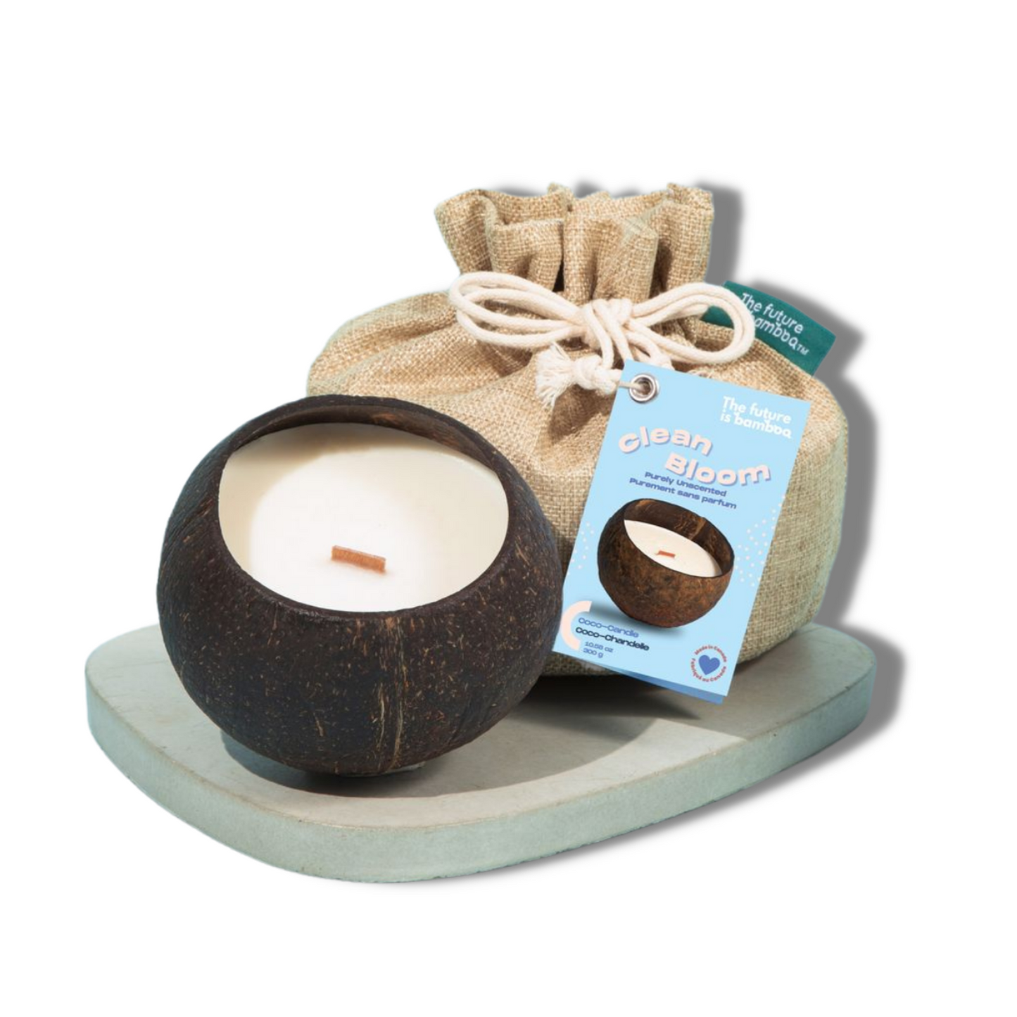 CLEAN BLOOM Coco-Candle - The Future is Bamboo 