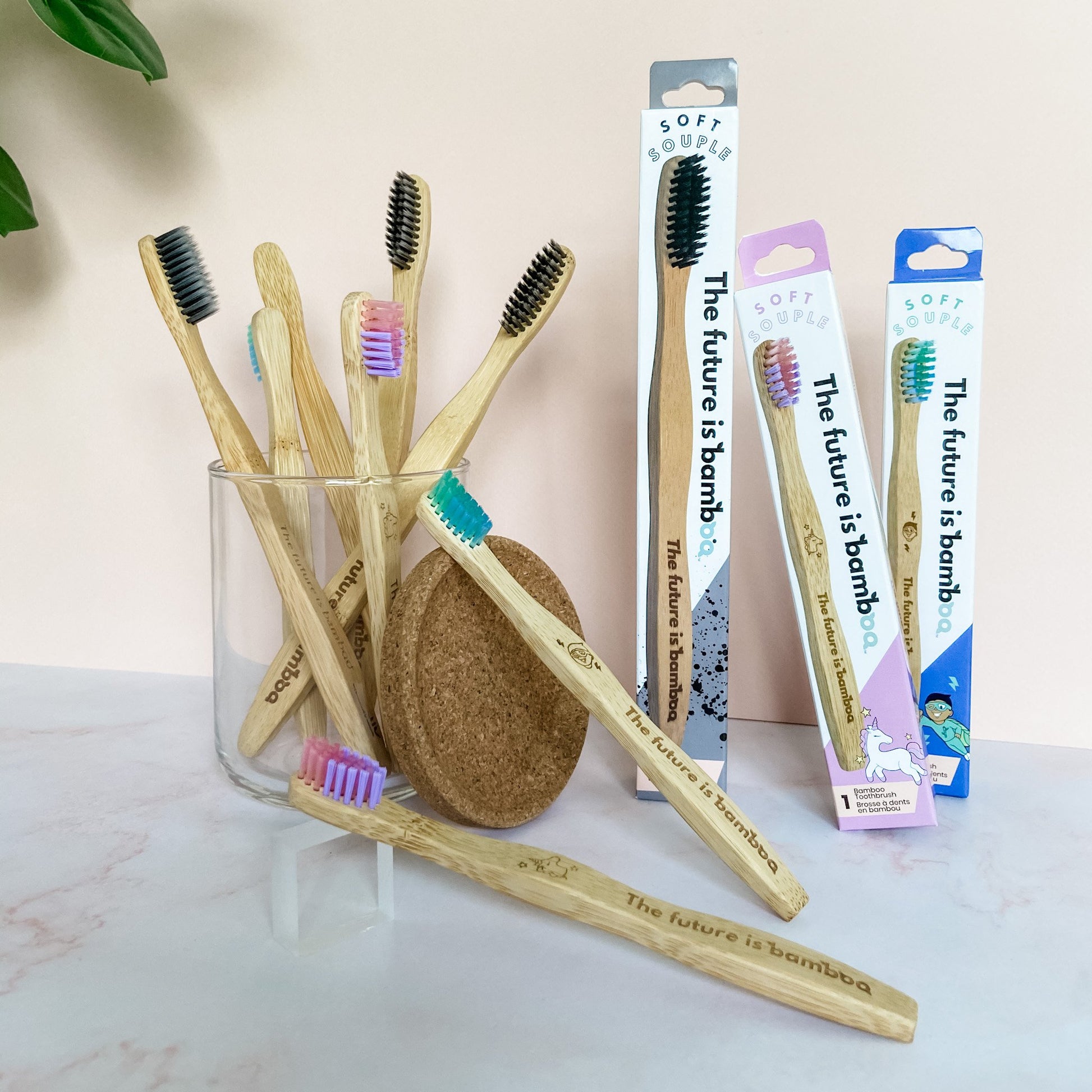 Charcoal Bamboo Toothbrushes Family 8-pack - The Future is Bamboo 