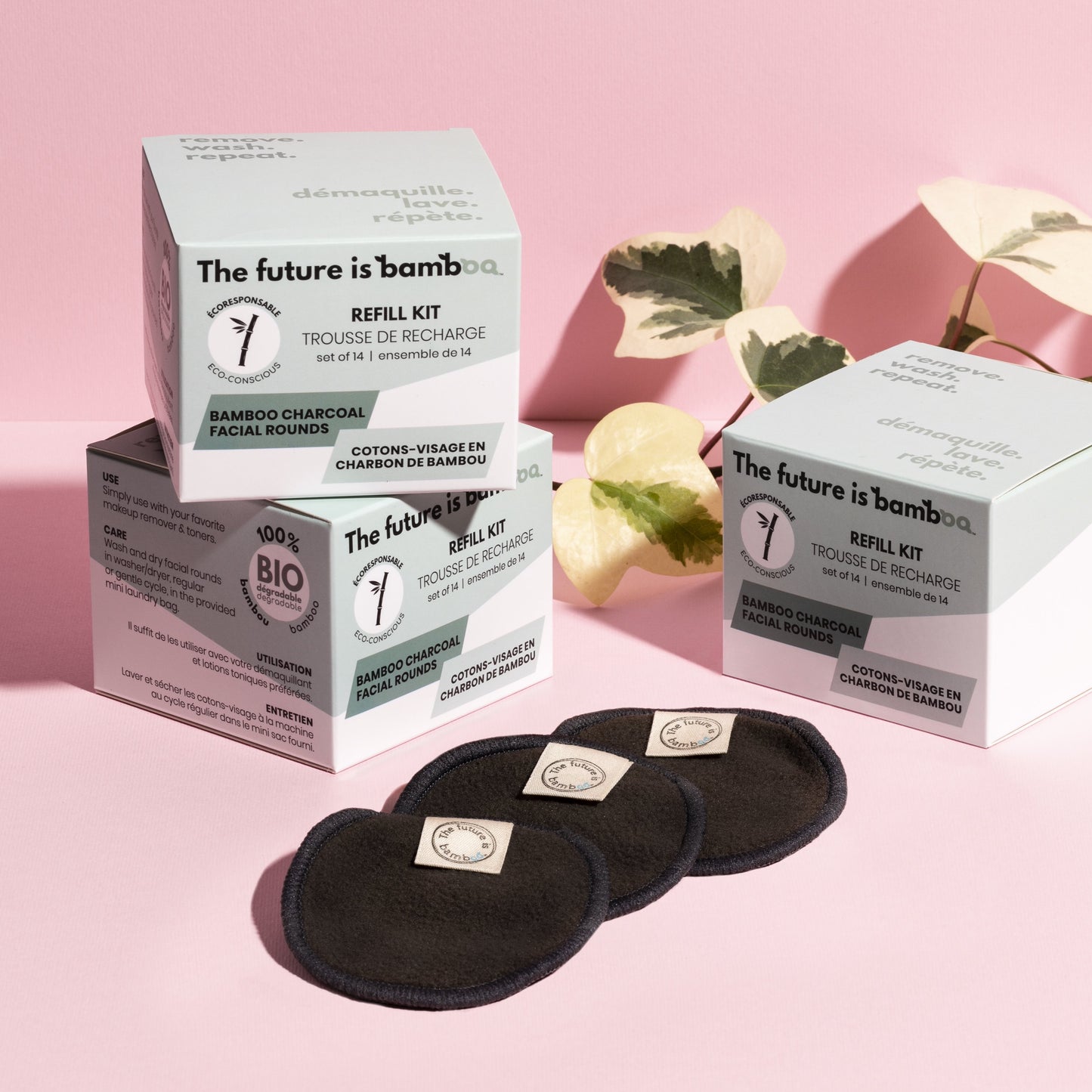 Bamboo Charcoal Facial Rounds REFILL KIT - The Future is Bamboo 