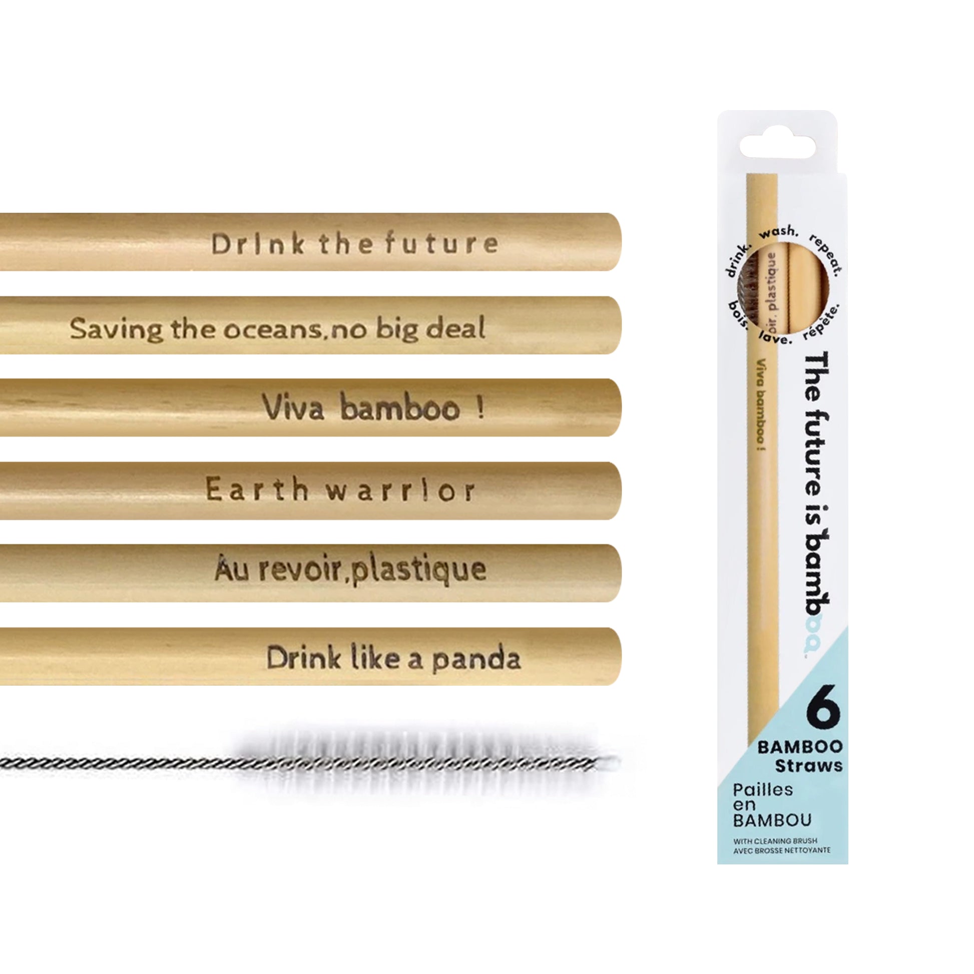 Bamboo Straws 6-Pack - The Future is Bamboo 