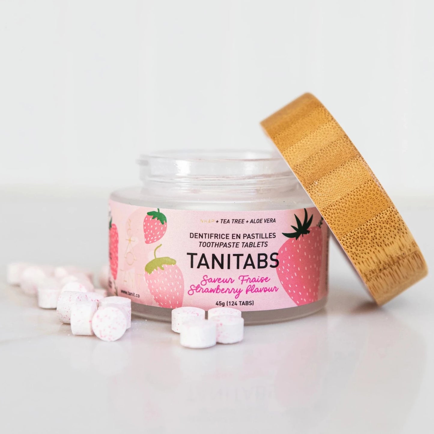 Strawberry Toothpaste Tablets - 2 month supply - The Future is Bamboo 