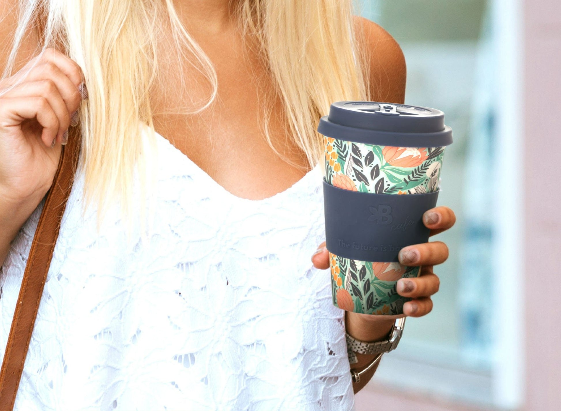 Eco-Friendly Reusable Bamboo Fiber Cup - Sustainable Travel Mug- Sugar –  The Future is Bamboo